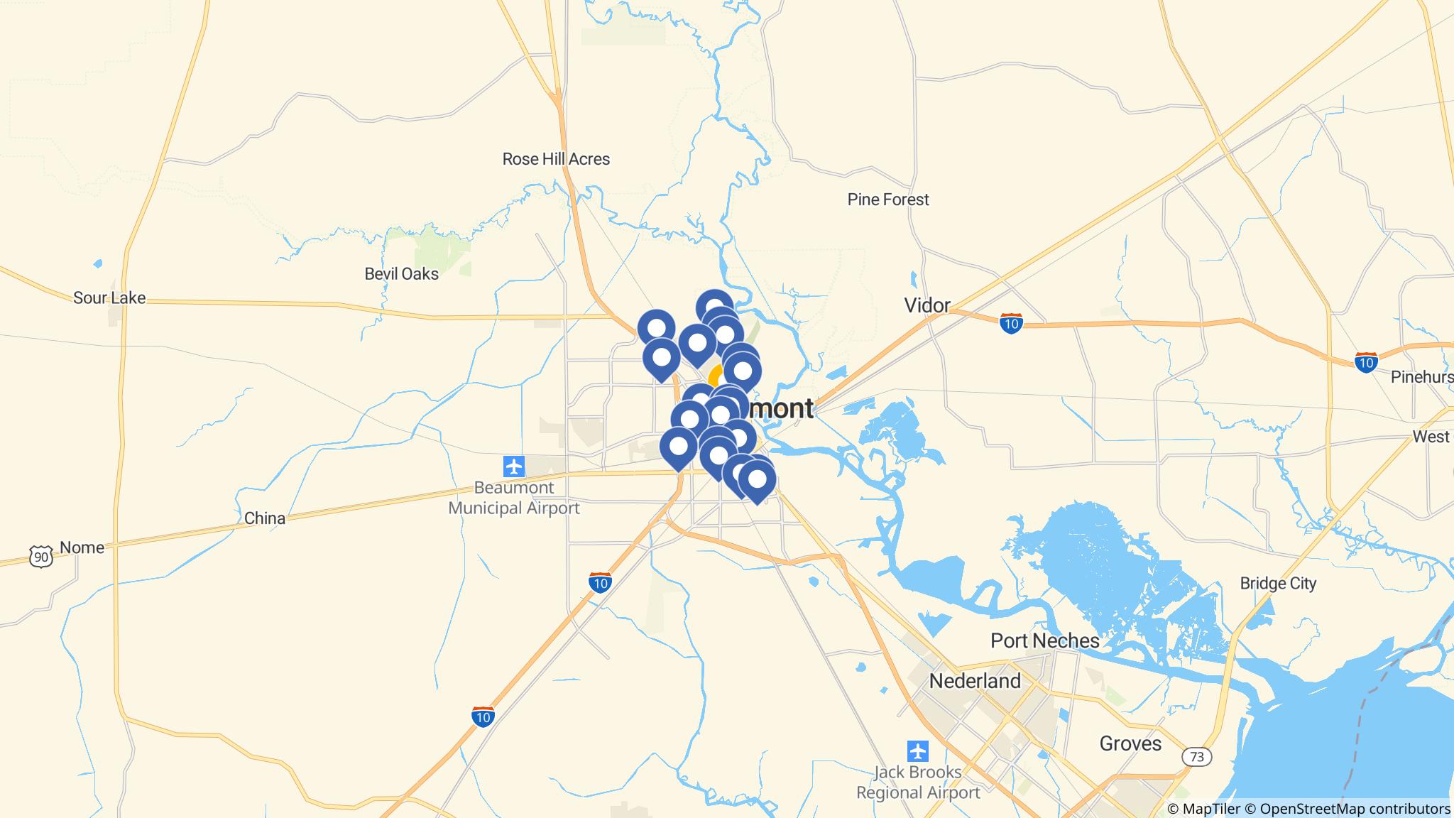 Street map of the ATM area