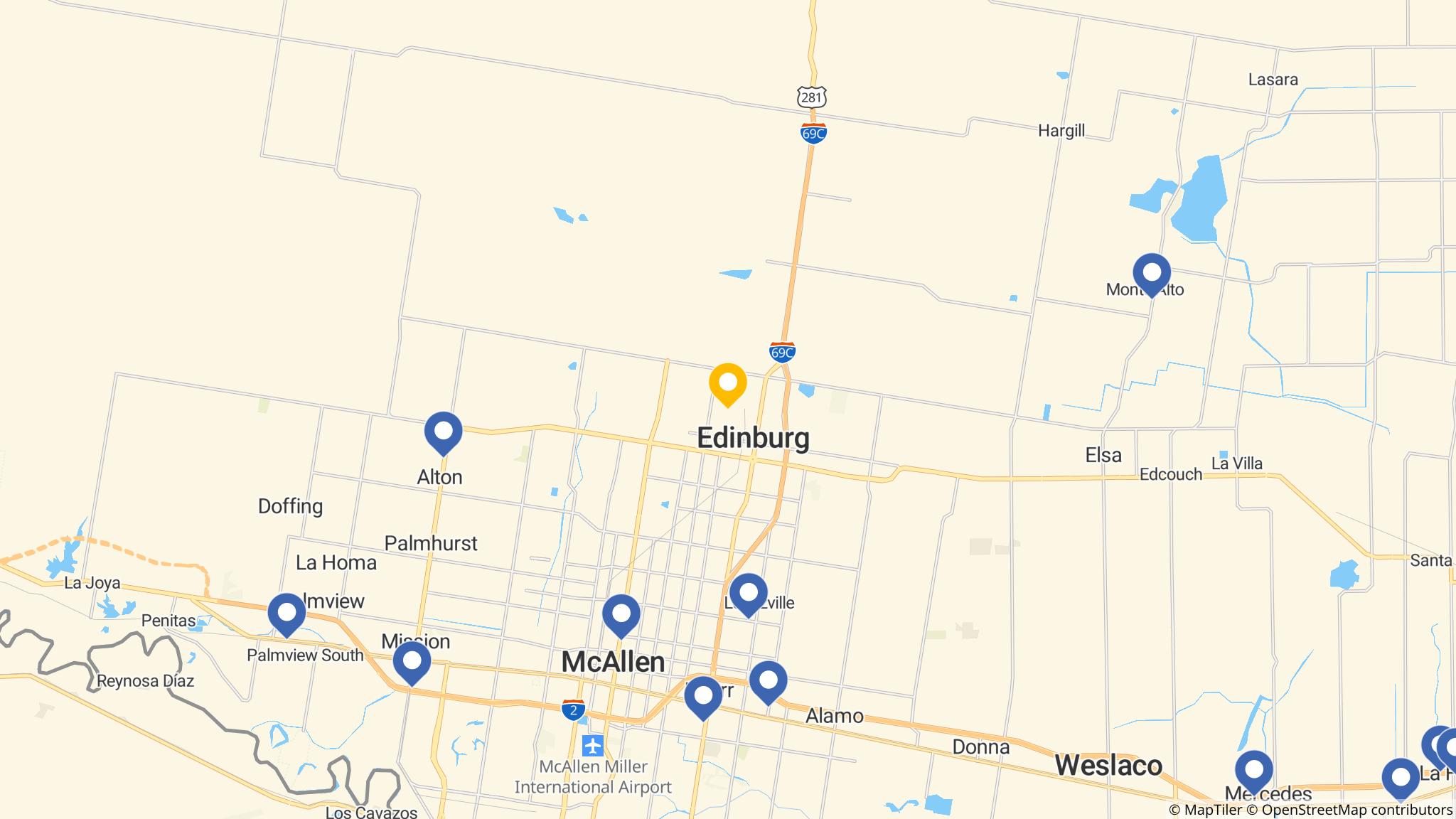 Street map of the ATM area