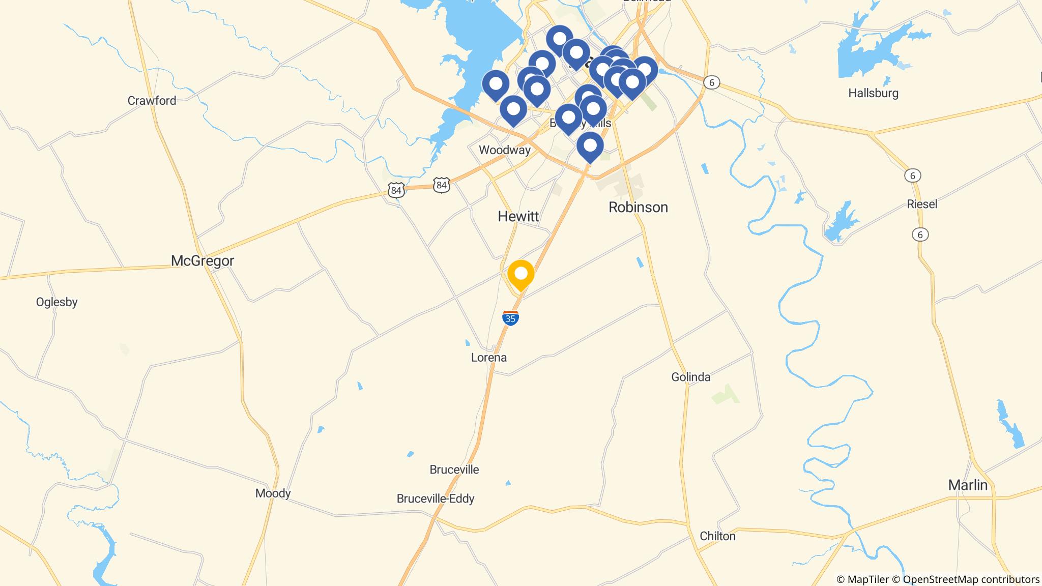 Street map of the ATM area