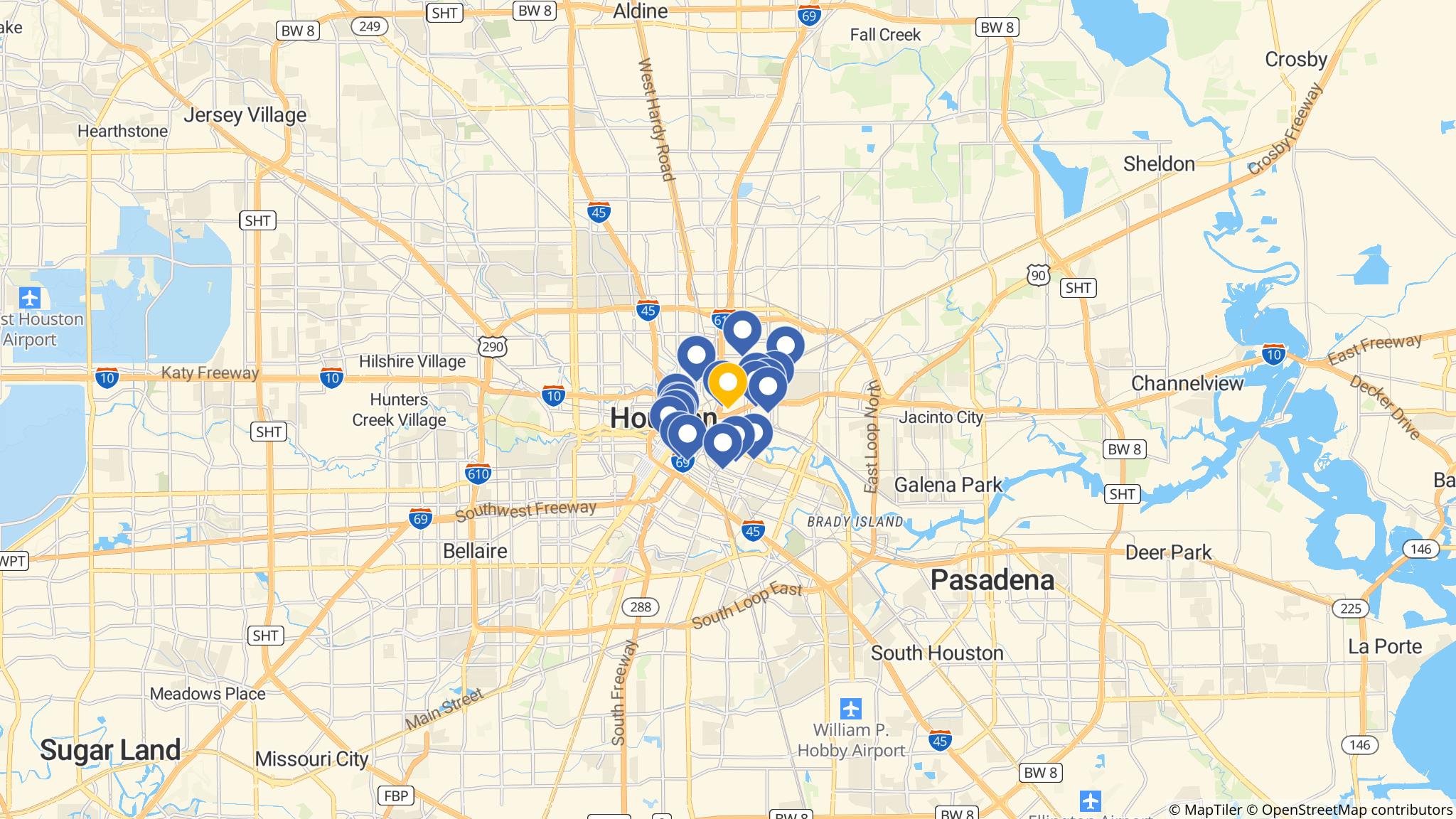 Street map of the ATM area