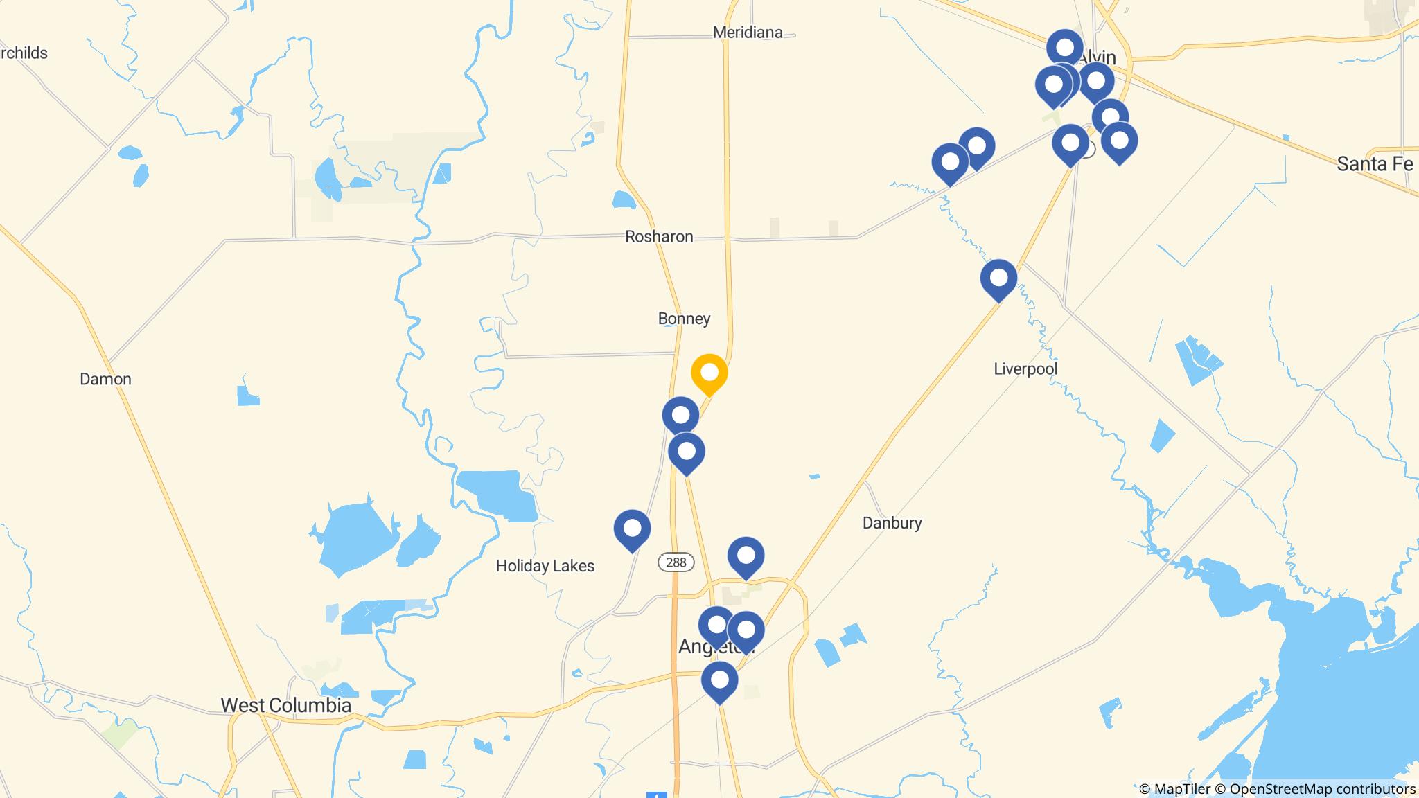 Street map of the ATM area