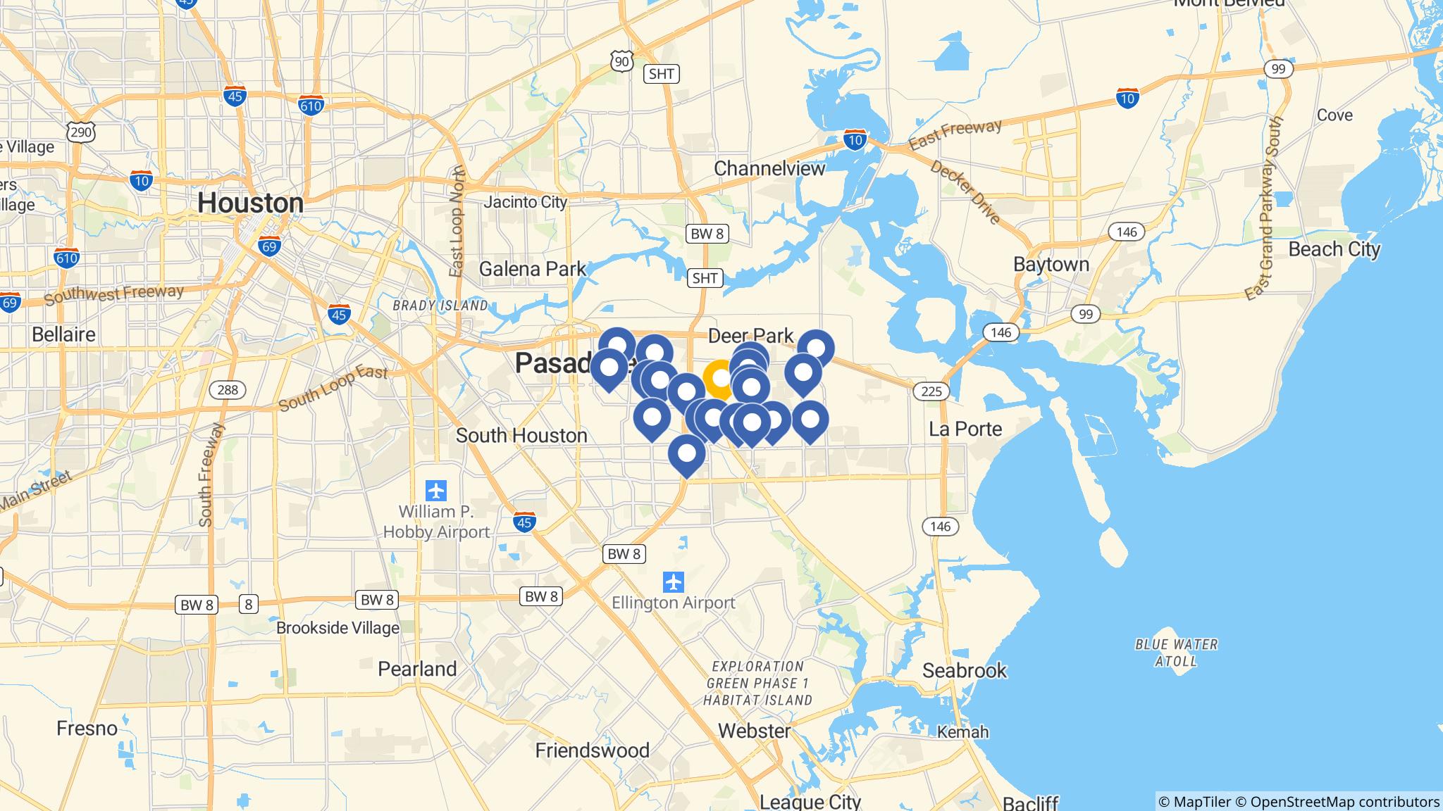 Street map of the ATM area
