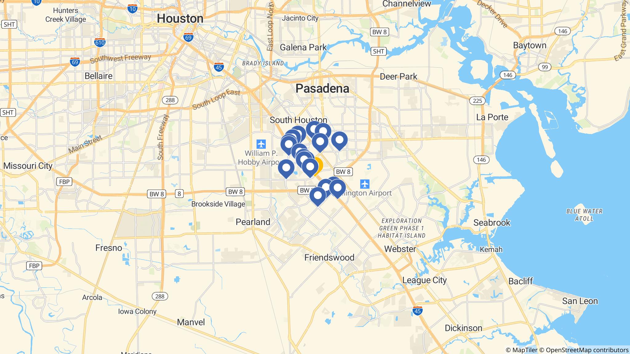 Street map of the ATM area