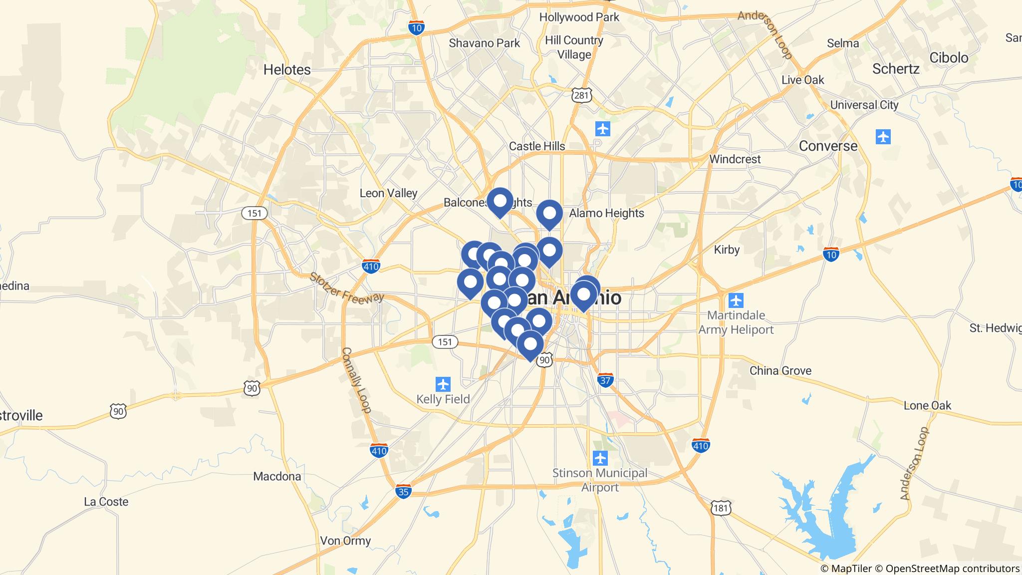 Street map of the ATM area