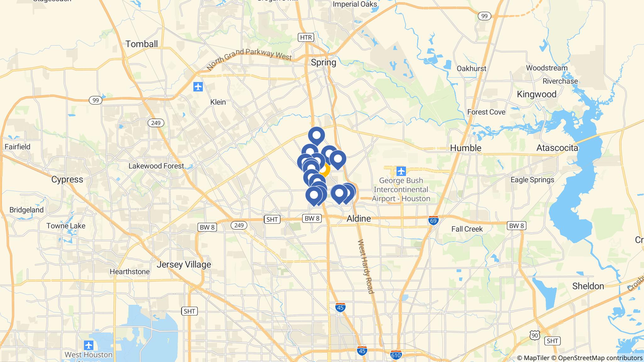 Street map of the ATM area