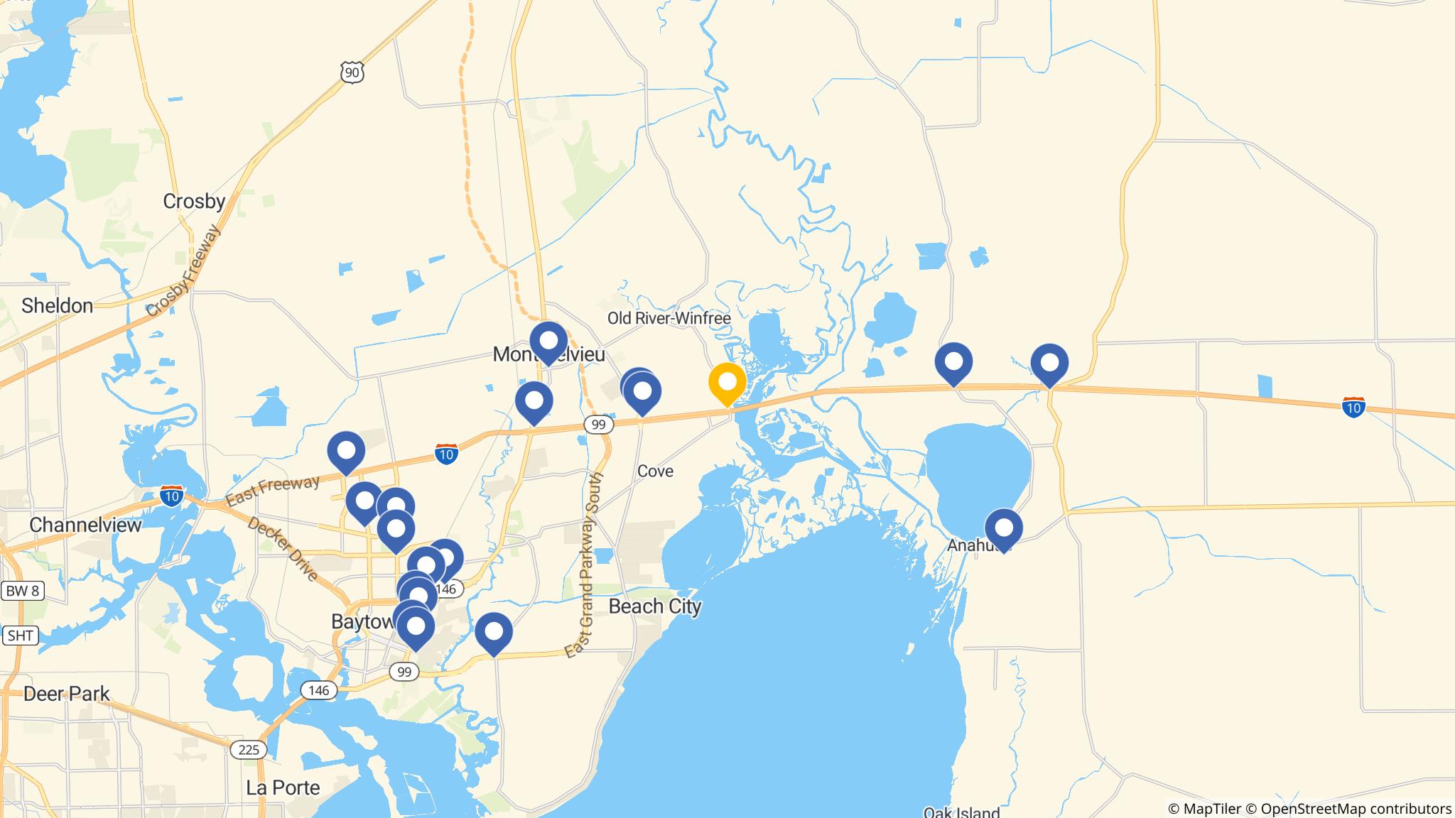 Street map of the ATM area