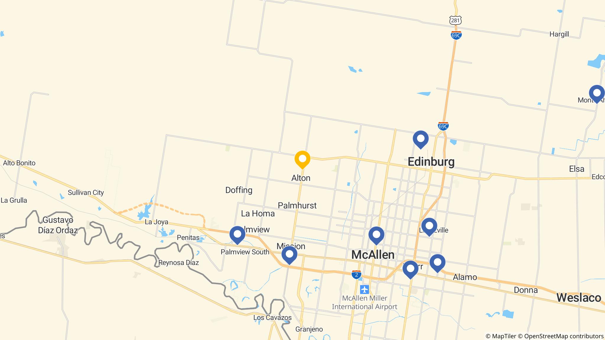 Street map of the ATM area