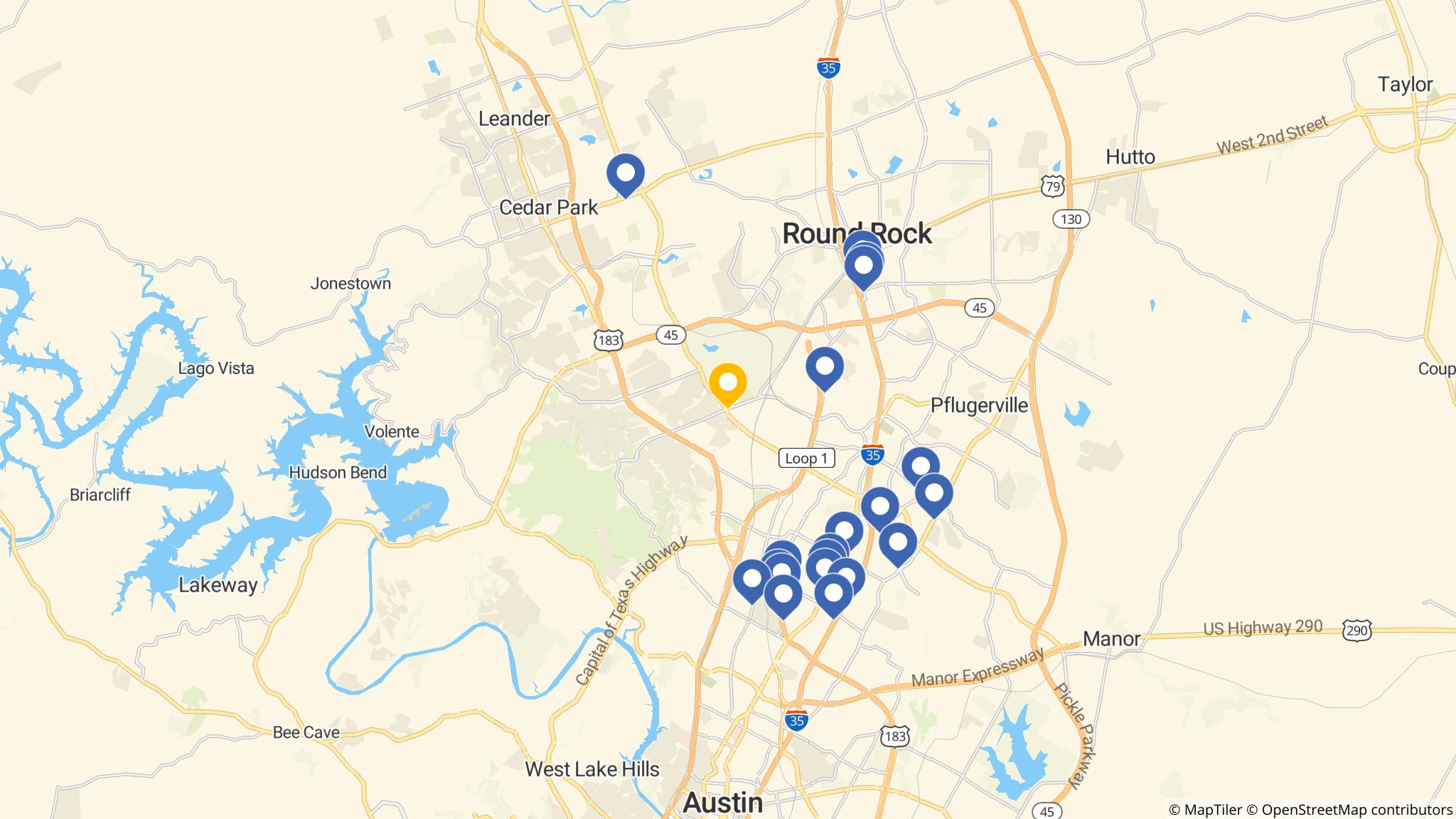 Street map of the ATM area