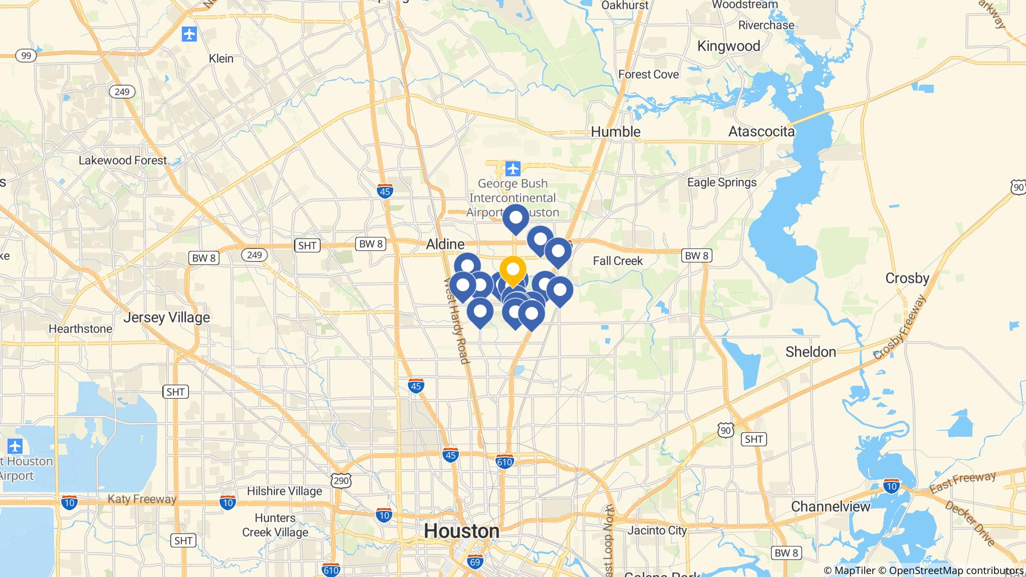 Street map of the ATM area