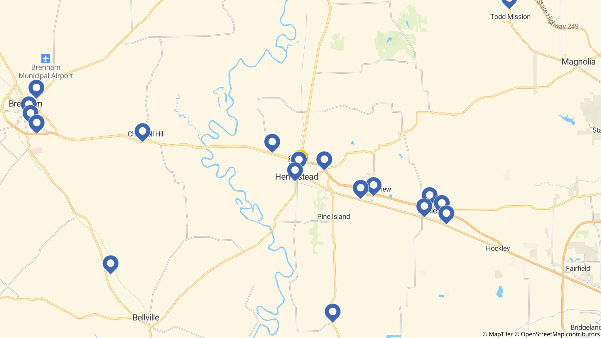 Street map of the ATM area