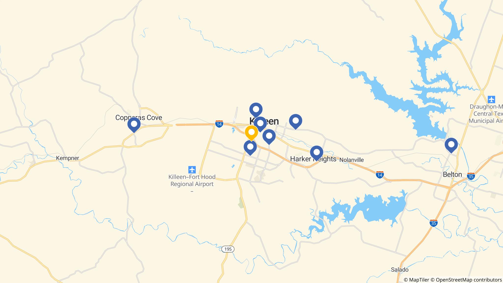 Street map of the ATM area