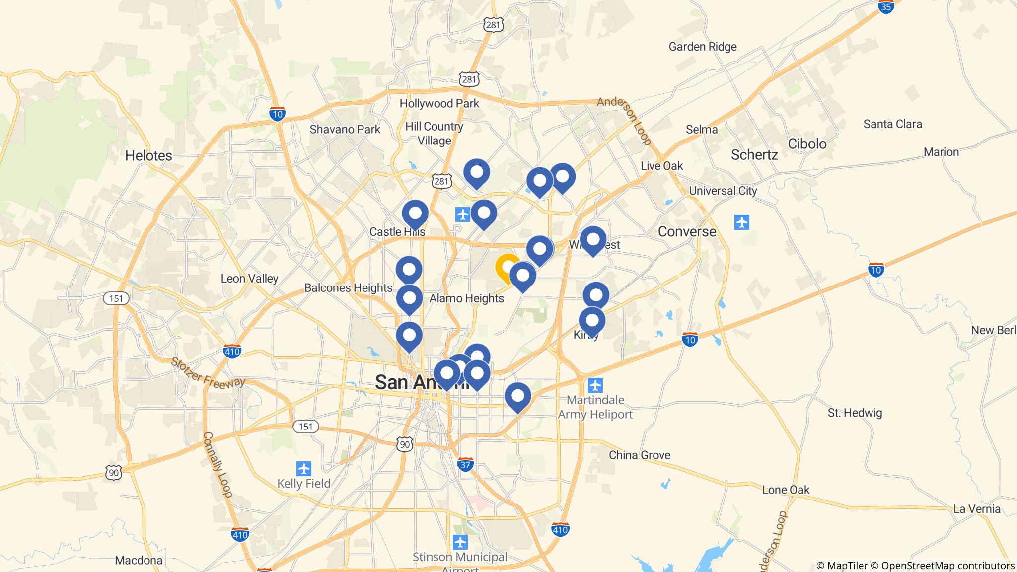 Street map of the ATM area