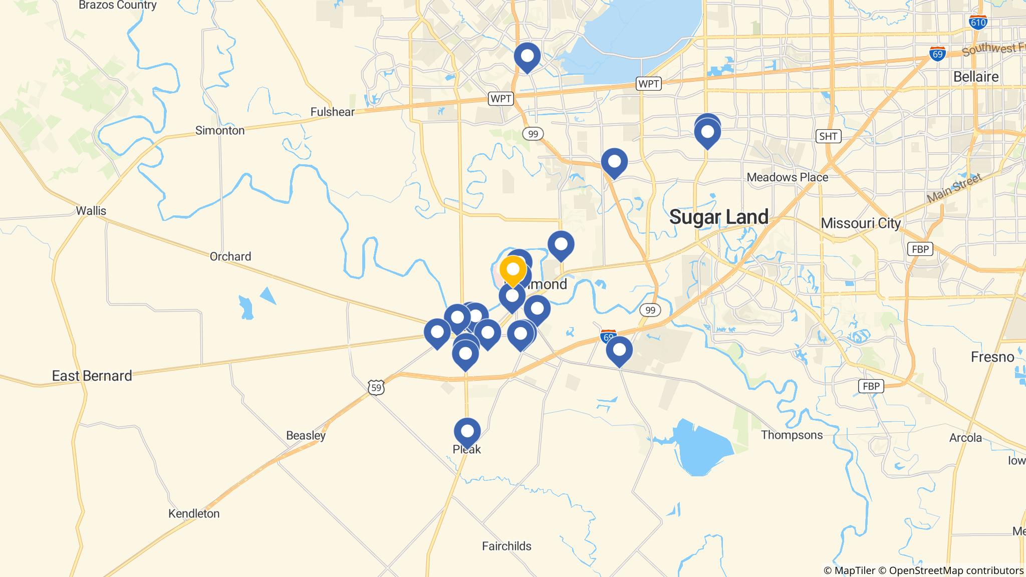 Street map of the ATM area
