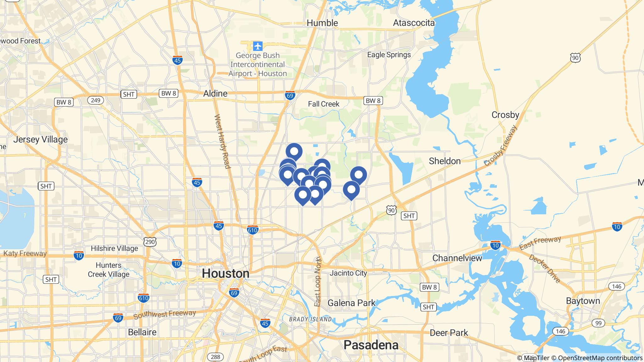 Street map of the ATM area