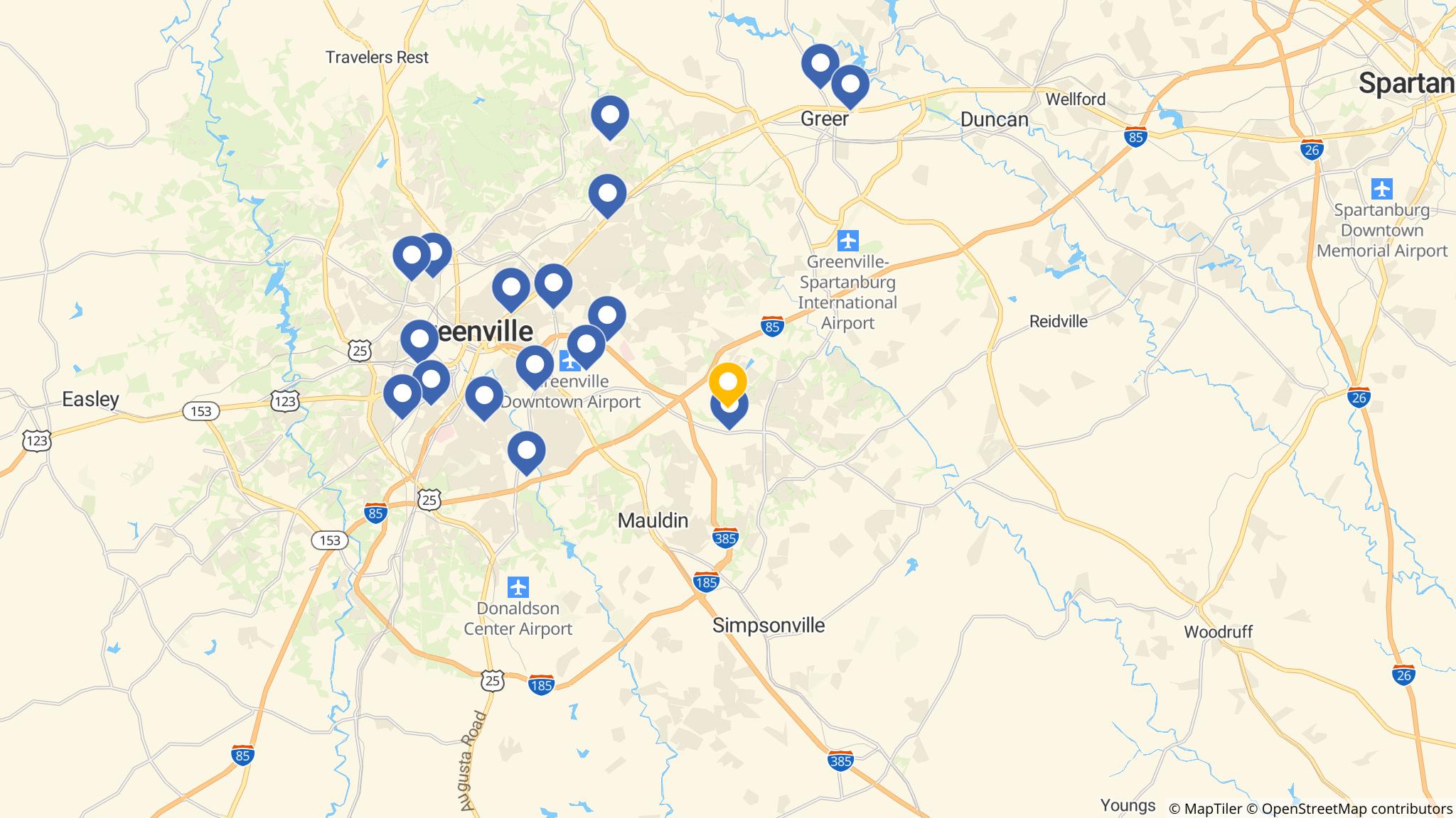 Street map of the ATM area