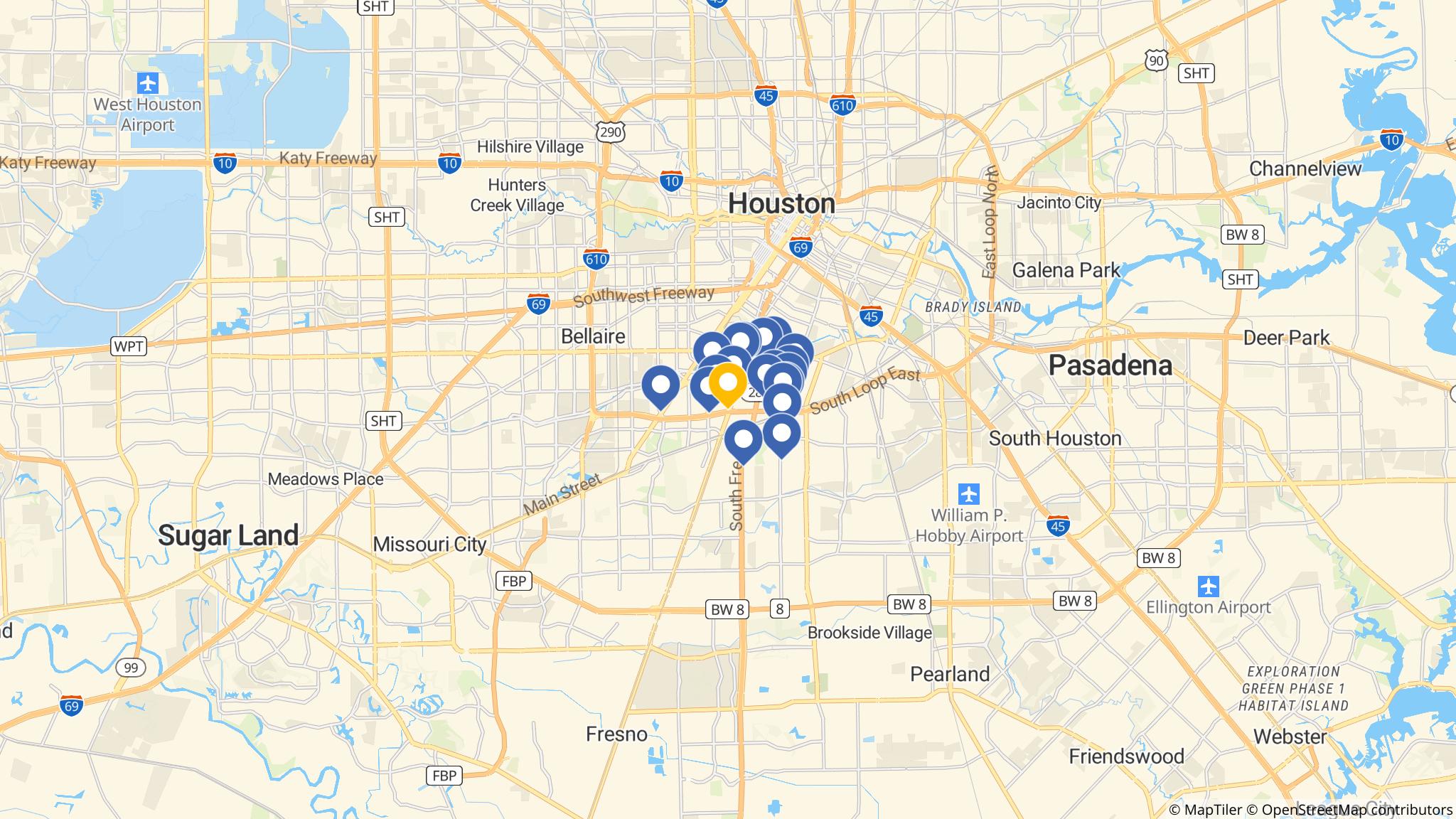 Street map of the ATM area