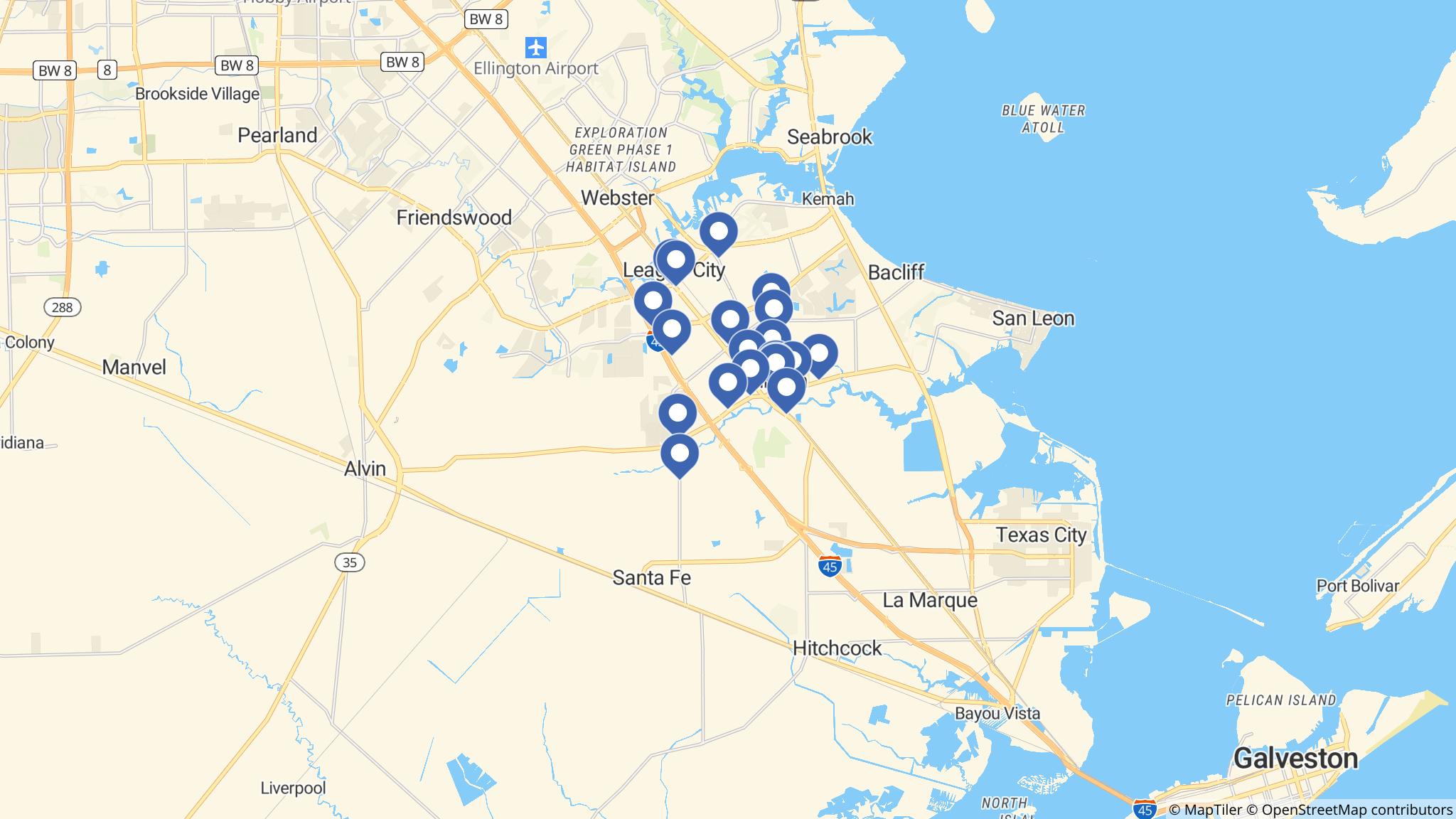 Street map of the ATM area