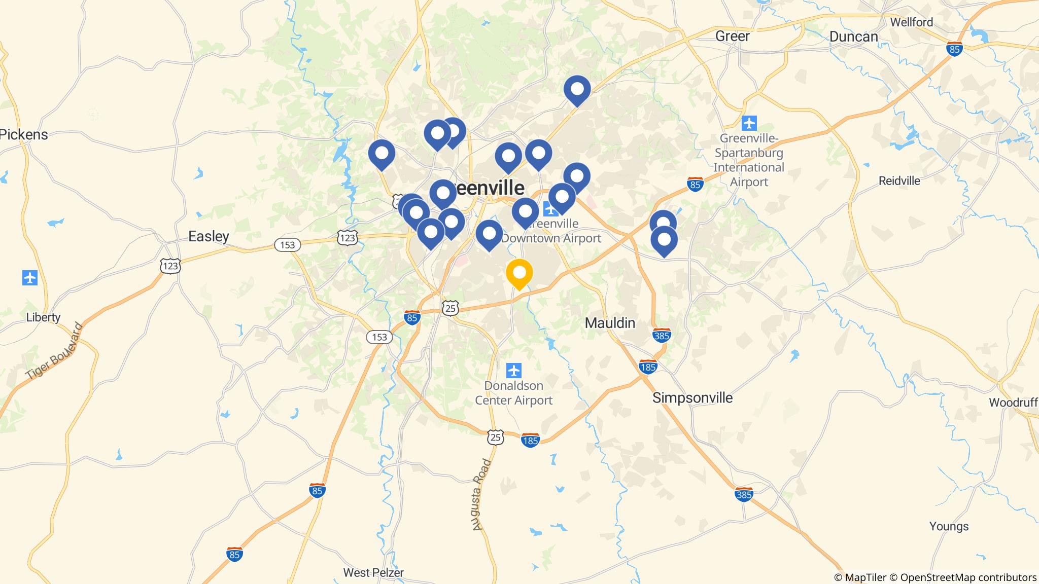 Street map of the ATM area
