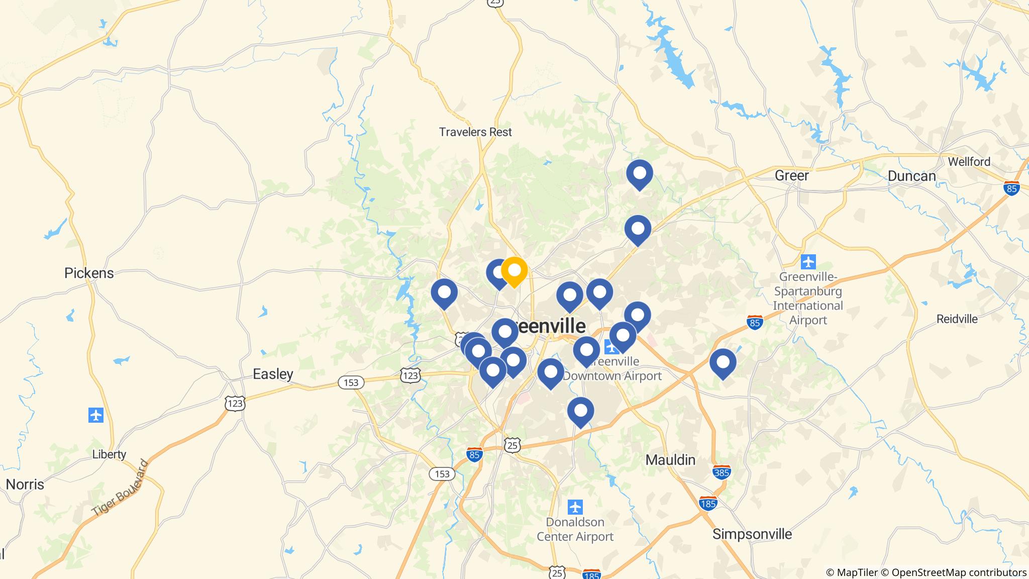 Street map of the ATM area