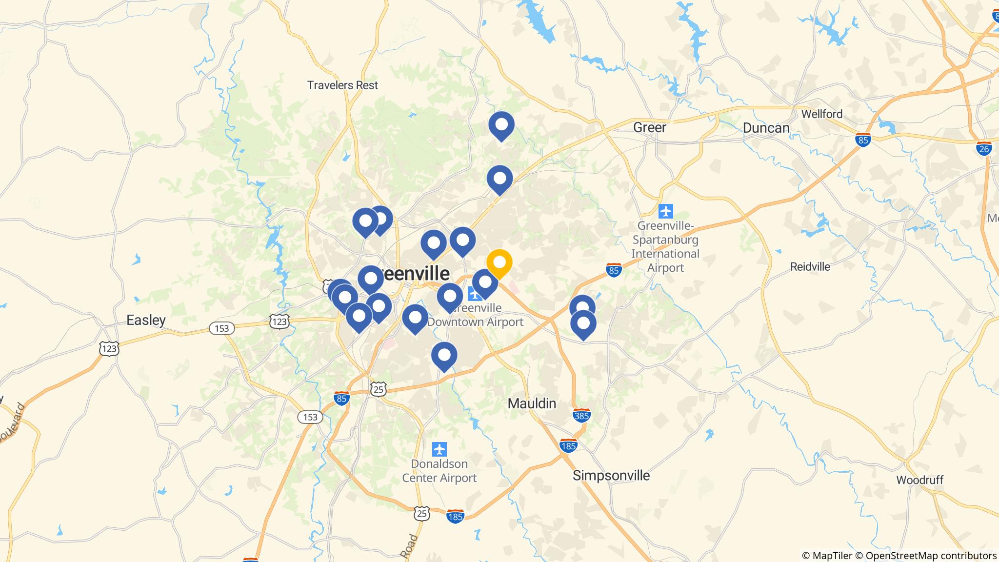 Street map of the ATM area