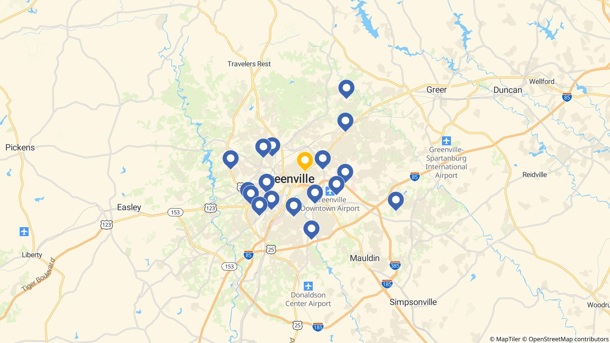 Street map of the ATM area