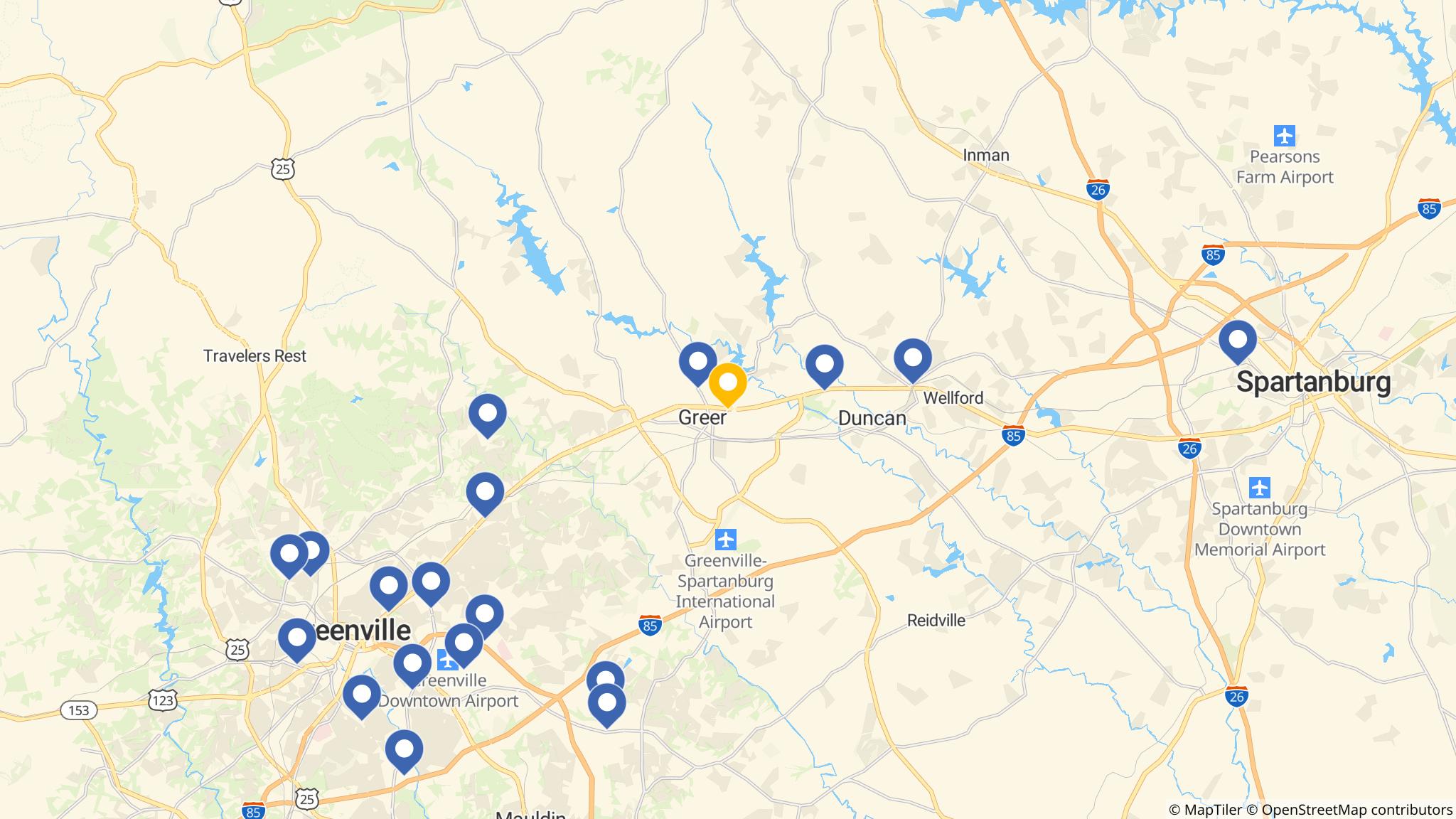 Street map of the ATM area