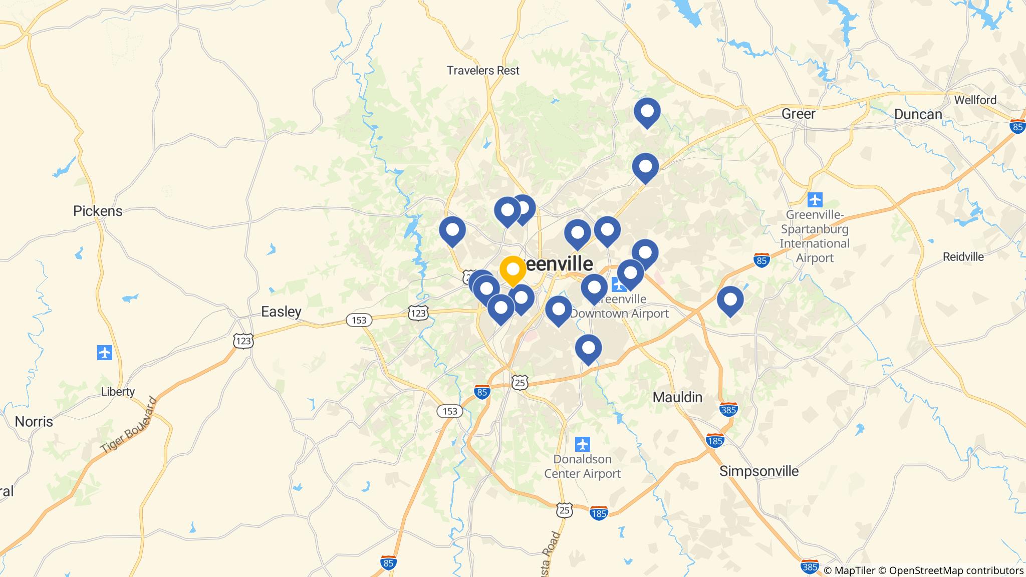 Street map of the ATM area