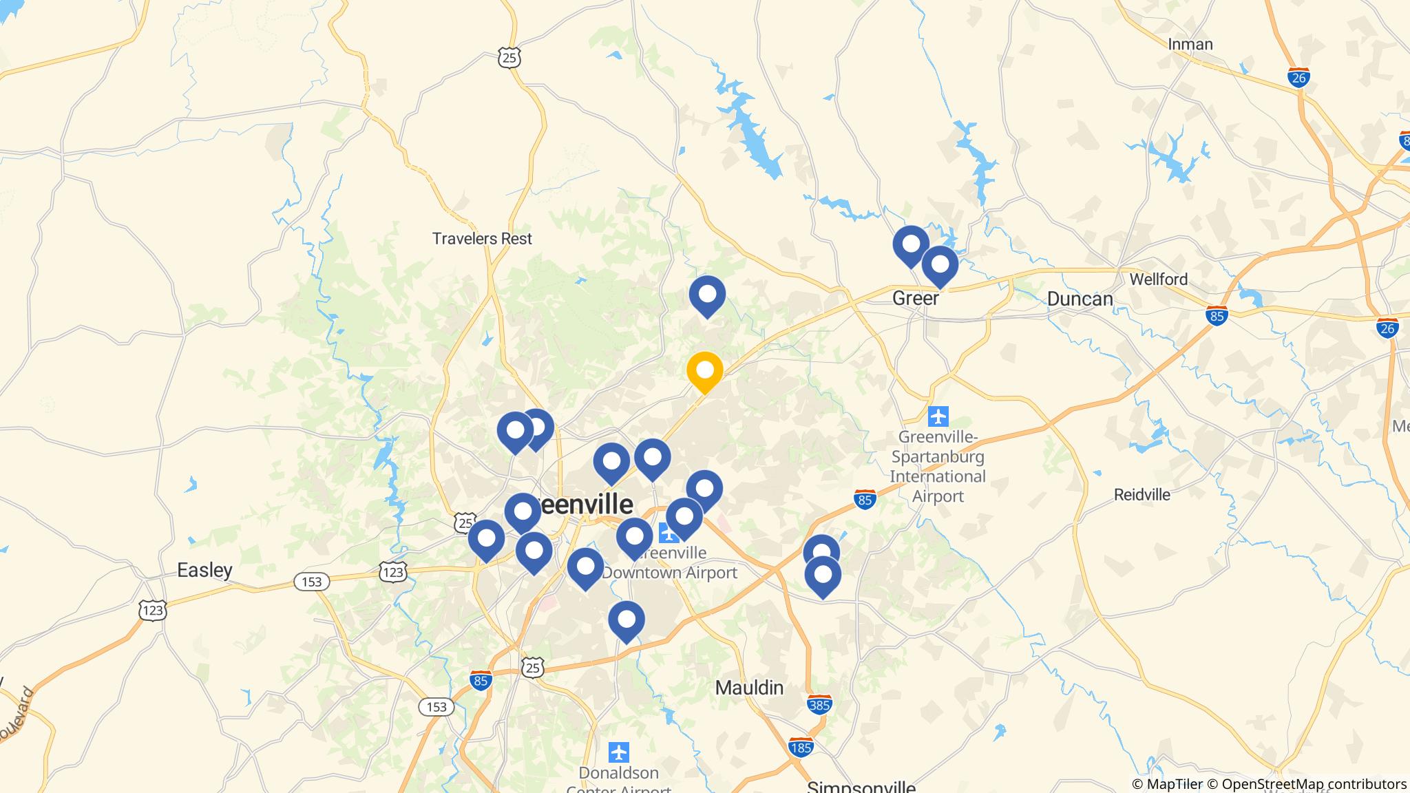 Street map of the ATM area