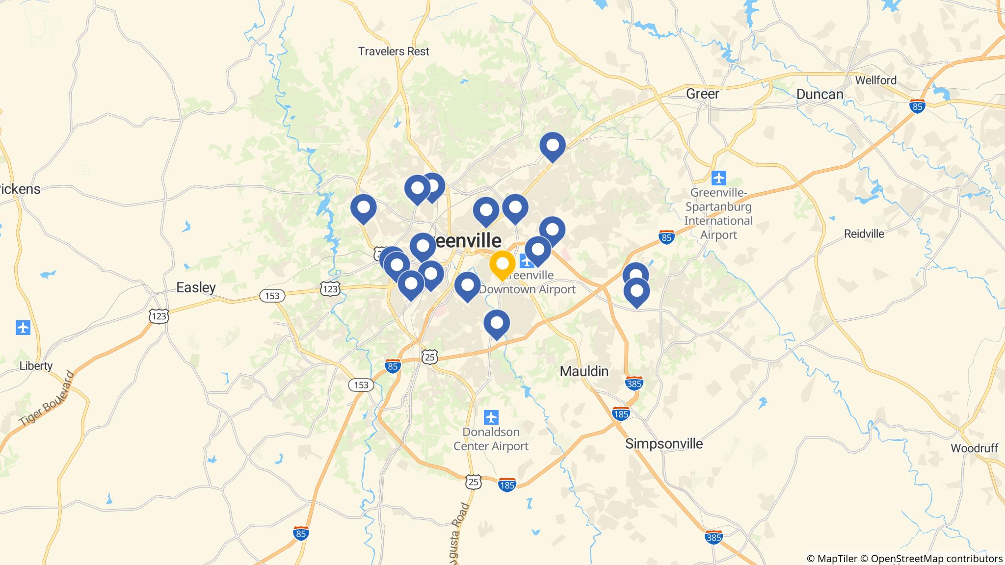 Street map of the ATM area