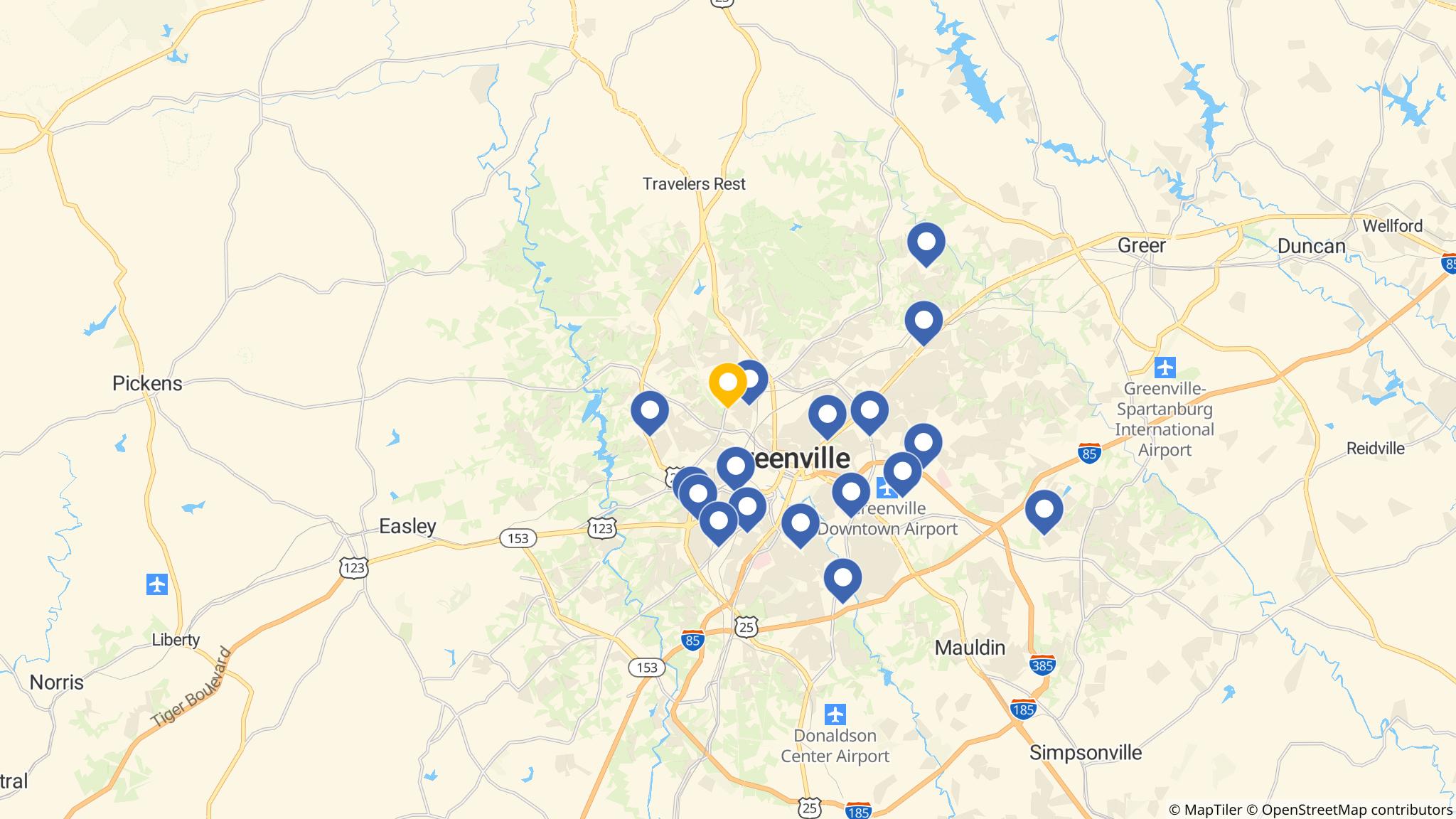 Street map of the ATM area