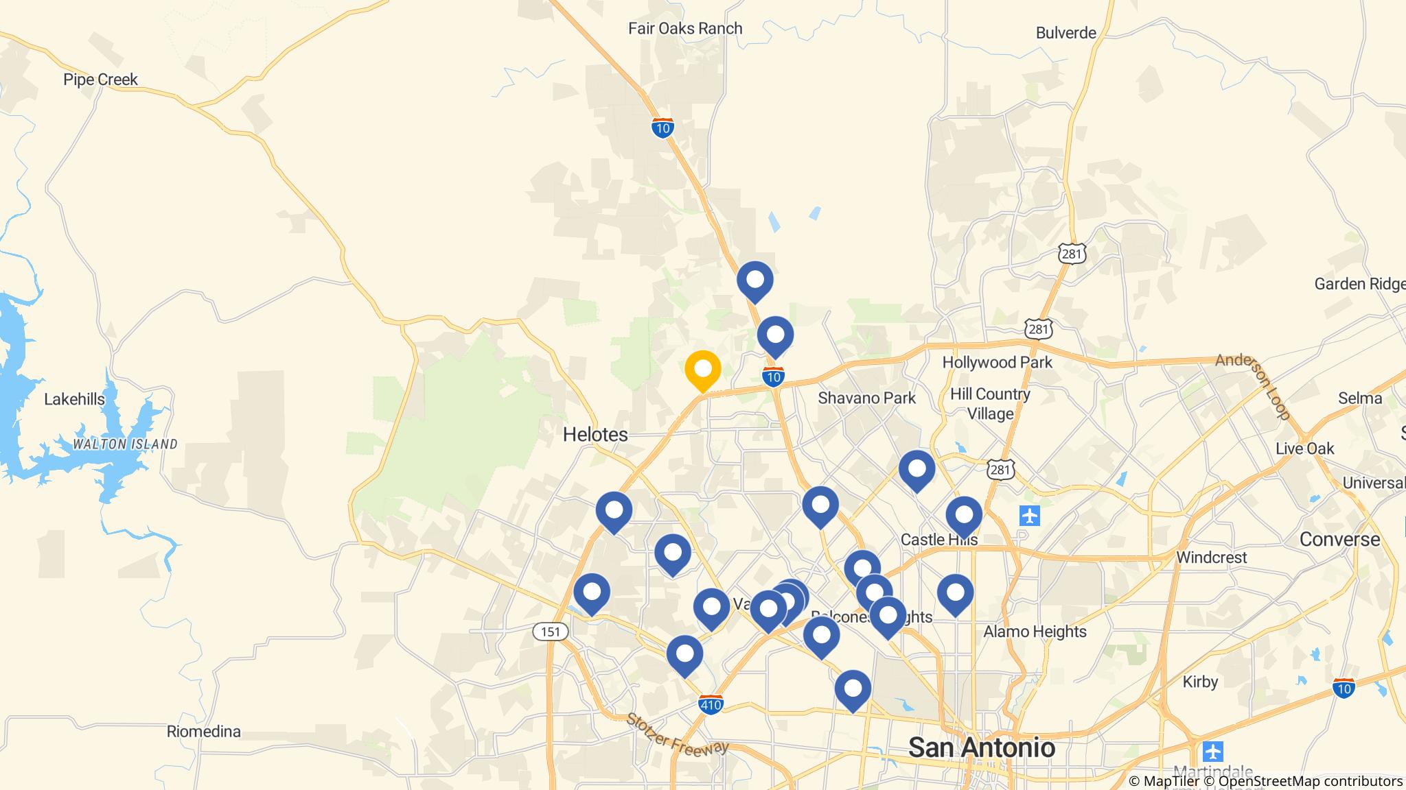 Street map of the ATM area