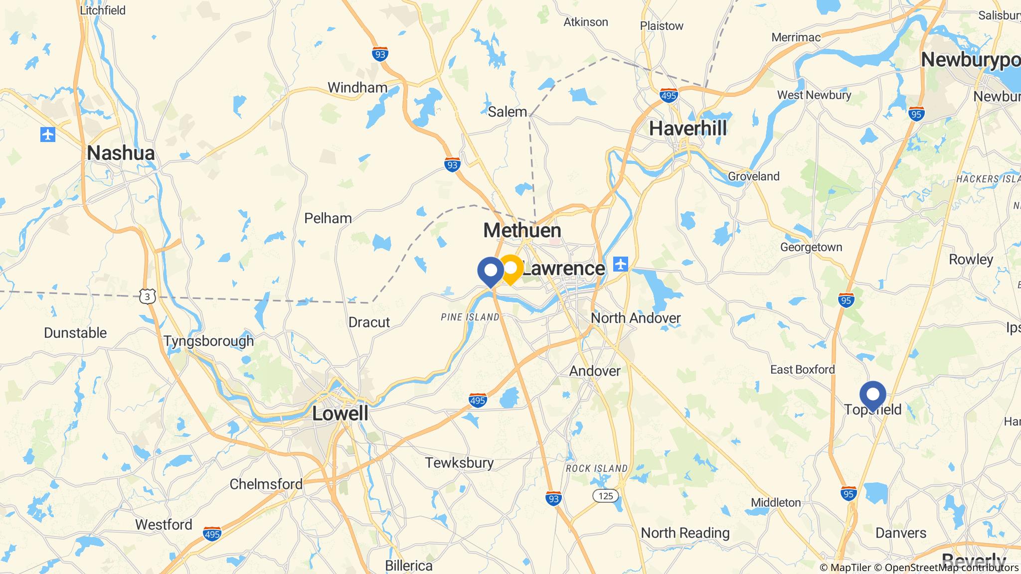 Street map of the ATM area